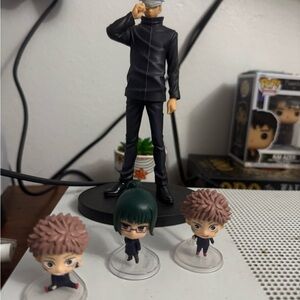 Anime Figure Collection with Black Outfit
